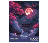 Rompecabezas para Adultos De 1000 Piezas Neon Torii Gate Nightscape Rompecabezas para Adultos Juegos Familiares Pero Divertidos Y Humorísticos Cumpleaños 52x38cm/1000pcs