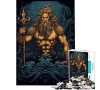 Rompecabezas para Adultos de 1000 Piezas Neptuno y Poseidón Juguetes antiestrés para Adultos Carrera de Velocidad Manual Regalos para Reducir el estrés (tamaño 50x75cm)