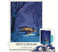Rompecabezas para Adultos de 1000 Piezas, New Canaan, Connecticut, Juego práctico, Actividades Divertidas para Hacer en casa, Regalos para Mujeres 38x26cm
