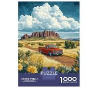 Rompecabezas para Adultos De 1000 Piezas New Mexico Road Trip Travel Poster Rompecabezas para Adultos Juguetes Antiestrés Aliviador del Estrés Regalos De Cumpleaños Y Únicos 52x38cm/1000pcs