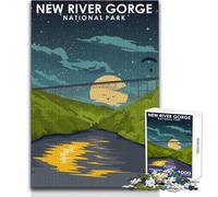 Rompecabezas para Adultos de 1000 Piezas, New River Gorge Park, Juego Educativo Familiar, Regalo antiestrés para cumpleaños, tamaño 50x75cm