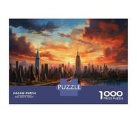 Rompecabezas para Adultos De 1000 Piezas New York City Skyline Rompecabezas para Adultos Juego Práctico Análisis Y Lógica Gran Regalo para Los Amantes De Los Juegos 52x38cm/1000pcs