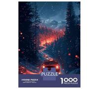 Rompecabezas para Adultos De 1000 Piezas Night Forest Adventure Drive Rompecabezas para Adultos Juegos De Relajación Decoración De Pared Desafío Educativo 52x38cm/1000pcs