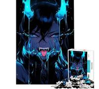 Rompecabezas para Adultos de 1000 Piezas Niña Demonio con líquido Azul Juego Educativo desafío Juguete Juegos relajantes Una Obra de Arte Regalos para Hombres y Mujeres (tamaño 38x52cm)