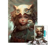 Rompecabezas para Adultos de 1000 Piezas Niña y pequeño halcón Juego de ingenio Desafío de Inteligencia Juguetes adictivos Un Gran Regalo Una Obra de Arte (Tamaño 38x52cm)