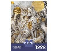 Rompecabezas para Adultos De 1000 Piezas Nine Tailed Fox Elegance Rompecabezas para Adultos Juego Práctico Oferta De Regalo De Cumpleaños como Regalos para Toda La Familia 52x38cm/1000pcs