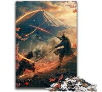 Rompecabezas para Adultos de 1000 Piezas, Ninja difícil al pie del Monte Fuji, antiestrés, desafío difícil, Regalo para Toda la Familia, 50x75cm
