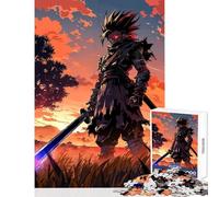 Rompecabezas para Adultos de 1000 Piezas Ninja Samurái desatado Juguete Educativo Regalos de Amigo Secreto Juegos Divertidos para Mejorar el Amor en Pareja tamaño 50x75cm