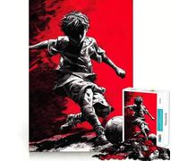 Rompecabezas para Adultos de 1000 Piezas Niño pateando una Pelota de fútbol Arte de Ajuste Lógica artística Juguete Divertido para Relajarse,Jugar,Regalo de cumpleaños o pasatiempo (38x26cm)