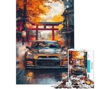 Rompecabezas para Adultos de 1000 Piezas Nissan GT-R en Estilo Callejero japonés Juguetes antiestrés para Adultos Que mejoran la Memoria (tamaño 50x75cm)