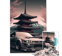 Rompecabezas para Adultos de 1000 Piezas Nissan S Silvia Sakura Juguetes adictivos para Cultivar la Paciencia Juegos Familiares Decoración Perfecta Regalo Divertido (Tamaño 38x52cm)
