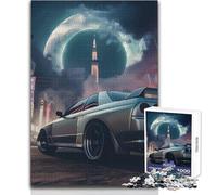 Rompecabezas para Adultos de 1000 Piezas Nissan Skyline R Night, Juguete Intelectual, desafío difícil, Ideas de Regalo, tamaño 50x75cm