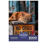 Rompecabezas para Adultos De 1000 Piezas No Dogs Allowed Sign Rompecabezas para Adultos Juguetes Antiestrés Decoración Actividades Divertidas En Casa 70x50cm/1000pcs