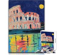 Rompecabezas para Adultos de 1000 Piezas: Noche Abstracta en el Coliseo, Juego Educativo Familiar, una Obra de Arte, Regalo de cumpleaños, tamaño 38x52cm