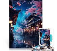 Rompecabezas para Adultos de 1000 Piezas Noches de neón de Sakura en Tokio Análisis y lógica Colección de Artistas, Bellas Artes 75x50cm