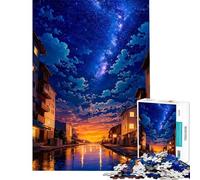 Rompecabezas para Adultos de 1000 Piezas Noches Rurales en Japón Rompecabezas para Adolescentes Juegos relajantes Ideales para Pasar el Tiempo en casa Juegos desafiantes Regalos (Tamaño 38x52cm)