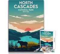 Rompecabezas para Adultos de 1000 Piezas North Cascades National Pa Hermoso diseño Juego Una Obra de Arte Regalo para cumpleaños Tamaño 50x75cm