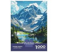 Rompecabezas para Adultos De 1000 Piezas North Cascades National Park Illustration Rompecabezas Juegos Familiares Pero Divertidos Y Humorísticos Cumpleaños 52x38cm/1000pcs