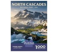 Rompecabezas para Adultos De 1000 Piezas North Cascades National Park Rompecabezas Juguetes Antiestrés, Divertidos Y Humorísticos Regalos para Reducir El Estrés 70x50cm/1000pcs