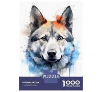 Rompecabezas para Adultos De 1000 Piezas Norwegian Elkhound Rompecabezas para Adultos Juego De Ingenio Regalos para Mujeres 38x26cm/1000pcs