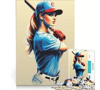 Rompecabezas para Adultos de 1000 Piezas Nos Encanta el béisbol Juegos relajantes Actividades Familiares Colección de Artistas Bellas Artes 38x52cm