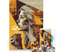 Rompecabezas para Adultos de 1000 Piezas Nos Encanta el café Juegos relajantes reducción del estrés colección de Artistas Bellas Artes 38x52cm