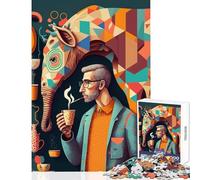 Rompecabezas para Adultos de 1000 Piezas Nos Encanta el café Juguete Decorativo de Pared Regalo para Mujeres y Hombres Juego práctico Que Mejora el Amor Entre Parejas tamaño 38x52cm