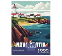 Rompecabezas para Adultos De 1000 Piezas Nova Scotia Coastline Rompecabezas para Adultos Juguete Decoración De Pared Mejora La Memoria Cumpleaños 52x38cm/1000pcs