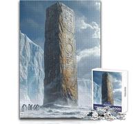 Rompecabezas para Adultos de 1000 Piezas: Obelisco Antiguo en Hielo, Hermoso diseño, análisis de Juegos y lógica, Regalos de Amigo Secreto, tamaño 38x52cm