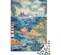 Rompecabezas para Adultos De 1000 Piezas Ocean Cruise Ship Art Print Rompecabezas para Adultos Juego De Ingenio Decoración del Hogar Cumpleaños 38x26cm/1000pcs