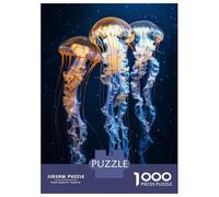 Rompecabezas para Adultos De 1000 Piezas Ocean Jellyfish Decor Rompecabezas para Adultos Juego Familiar Vacaciones En Casa Matar El Tiempo Gran Regalo para Jugar 70x50cm/1000pcs