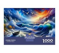 Rompecabezas para Adultos De 1000 Piezas Ocean Waves Adventure Rompecabezas Juego De Ingenio Regalos para Mujeres Cumpleaños Y Navidad 70x50cm/1000pcs