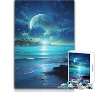 Rompecabezas para Adultos de 1000 Piezas, océano Azul, Cielo Nocturno, Rompecabezas, Juegos Familiares, Regalo de cumpleaños, Regalo de Amigo Secreto, tamaño 38x26cm