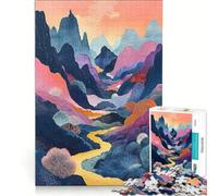 Rompecabezas para Adultos de 1000 Piezas, Odisea Colorida, Juego Imposible, Mejora la Memoria, con Piezas de Formas aleatorias Que encajan Perfectamente 38x26cm