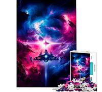 Rompecabezas para Adultos de 1000 Piezas Odisea de la Nave Espacial cósmica Juego de ingenio desafío para la Inteligencia Juguetes adictivos un Gran Regalo una Obra de Arte (tamaño 38x26cm)