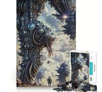 Rompecabezas para Adultos de 1000 Piezas,Odisea futurista sombría,Arte de Corte Fino,diversión para Resolver Problemas,Juego para Momentos acogedores,decoración navideña para la Pared 38x52cm