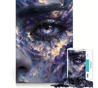 Rompecabezas para Adultos de 1000 Piezas Ojo Celestial con lágrimas,Corte Premium,Juguete Inteligente para el Cerebro,diversión sin Esfuerzo, (38x26cm)