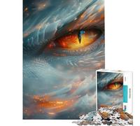 Rompecabezas para Adultos de 1000 Piezas Ojo de Dragón Juego Educativo Juguete Juego Intelectual Gran Regalo para los Amantes de los Juegos desafío difícil (tamaño 38x52cm)