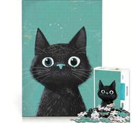 Rompecabezas para Adultos de 1000 Piezas: Ojos de Gato Curiosos, Juguete Educativo, para Pasar el Tiempo en casa Durante Las Vacaciones, Regalo de cumpleaños, Regalos 38x52cm