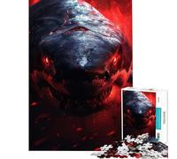 Rompecabezas para Adultos de 1000 Piezas Ojos del Tiburón Inferno difícil y desafiante Que Mejora la Memoria Juguete Educativo para Mayores de 14 años 50x75cm