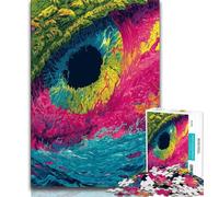 Rompecabezas para Adultos de 1000 Piezas Ojos Misteriosos 1000 Piezas para Adolescentes con póster a Juego y Hoja de Trivia para Mayores de 14 años 75x50cm