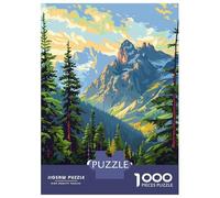 Rompecabezas para Adultos De 1000 Piezas Olympic National Park Illustration Rompecabezas para Adultos Juego De Ingenio Regalos para Mujeres 38x26cm/1000pcs