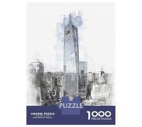 Rompecabezas para Adultos De 1000 Piezas One World Trade Center Rompecabezas Juego De Ingenio Regalos para Mujeres Cumpleaños Y Navidad 38x26cm/1000pcs