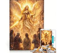 Rompecabezas para Adultos de 1000 Piezas Ora al Arcángel Gabriel Juego de ingenio dificultad Alta cumpleaños y Navidad 38x52cm