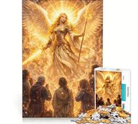 Rompecabezas para Adultos de 1000 Piezas Ora al Arcángel Gabriel Juego de ingenio dificultad Alta cumpleaños y Navidad 50x75cm