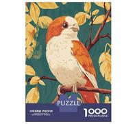 Rompecabezas para Adultos De 1000 Piezas Orange and White Bird on Branch Rompecabezas para Adultos Juguetes Antiestrés Difícil Gran Regalo para Jugar 38x26cm/1000pcs