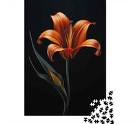 Rompecabezas para Adultos De 1000 Piezas Orange Lily Flower Rompecabezas para Adultos Juegos Familiares Arte De Pared Oferta como Regalos para Toda La Familia 38x26cm/1000pcs