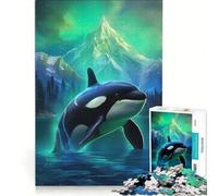 Rompecabezas para Adultos de 1000 Piezas Orca Ballena asesina del Ártico Juegos relajantes para Pasar el rato en casa Un Gran Regalo para los Amantes de los Videojuegos 38x52cm