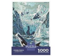 Rompecabezas para Adultos De 1000 Piezas Orca in Kenai Fjords Rompecabezas para Adultos Juguete Decoración De Pared Mejora La Memoria Cumpleaños 52x38cm/1000pcs
