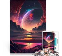 Rompecabezas para Adultos de 1000 Piezas Orillas Extraterrestres Juego desafiante y Juego Familiar Regalo de cumpleaños 38x26cm